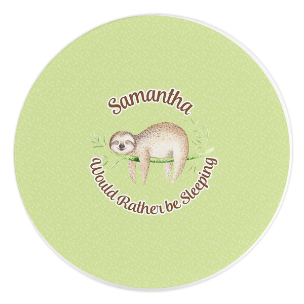 Custom Sloth Round Stone Trivet (Personalized)