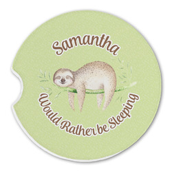 Sloth Sandstone Car Coaster - Single (Personalized)