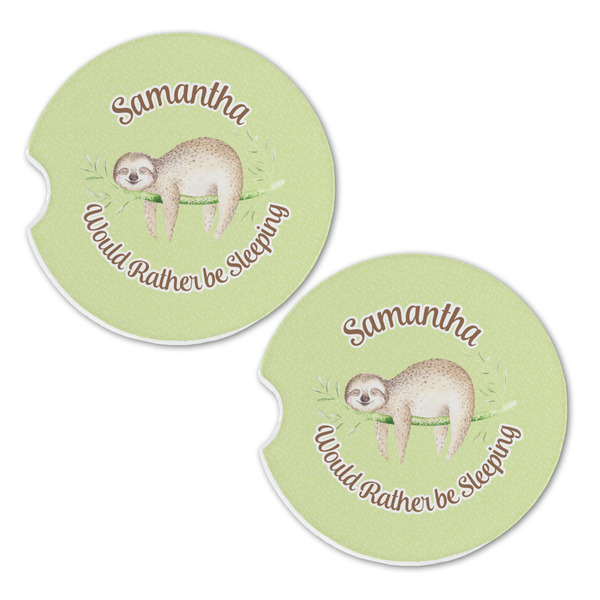 Sloth Sandstone Car Coasters - Set of 2