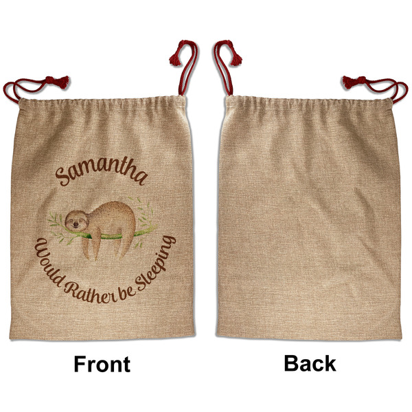 Sloth Santa Bag - Approval - Front