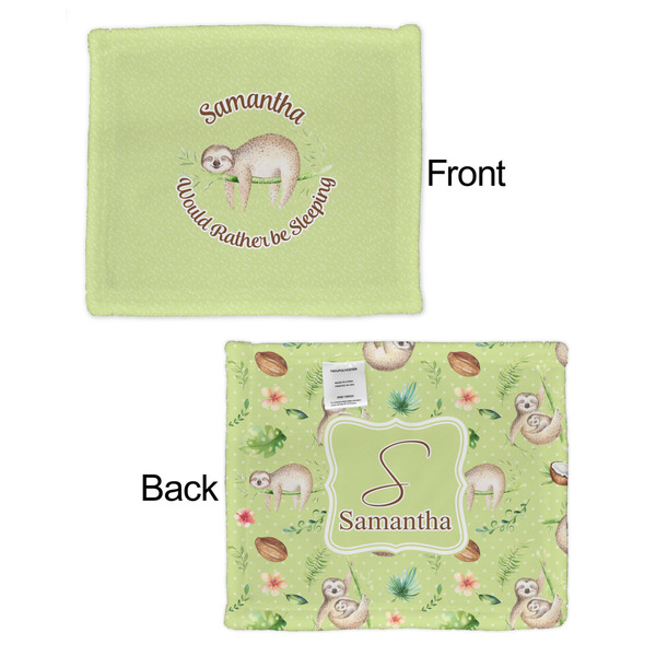 Sloth Security Blanket - Front & Back View
