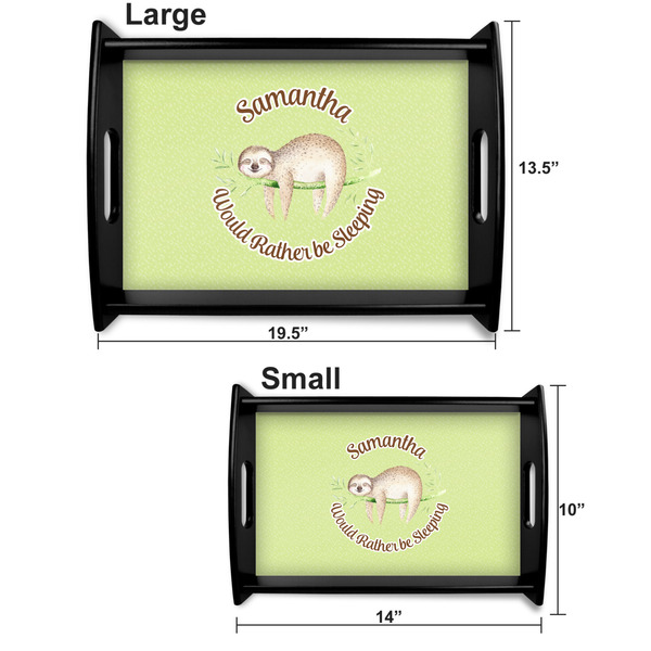 Sloth Serving Tray Black Sizes
