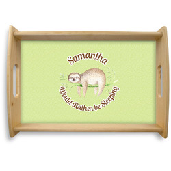 Sloth Natural Wooden Tray - Small (Personalized)