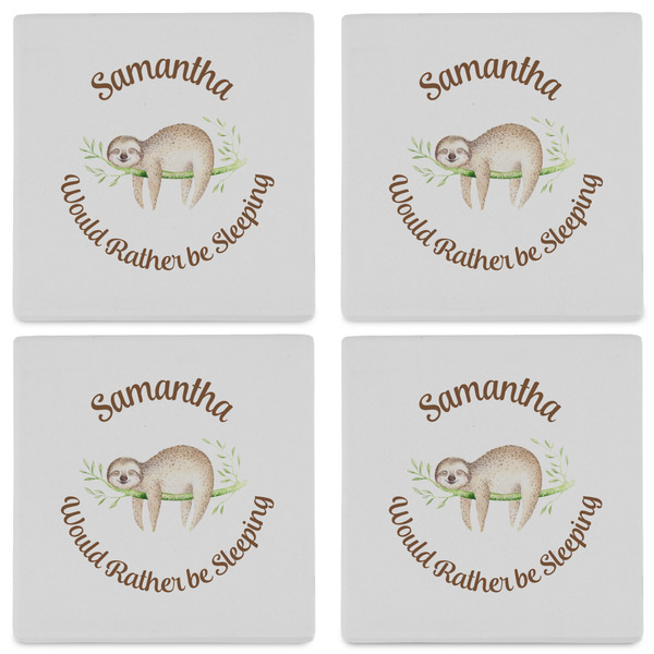 Sloth Set of 4 Sandstone Coasters - See All 4 View