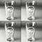 Sloth Set of Four Engraved Beer Glasses - Individual View