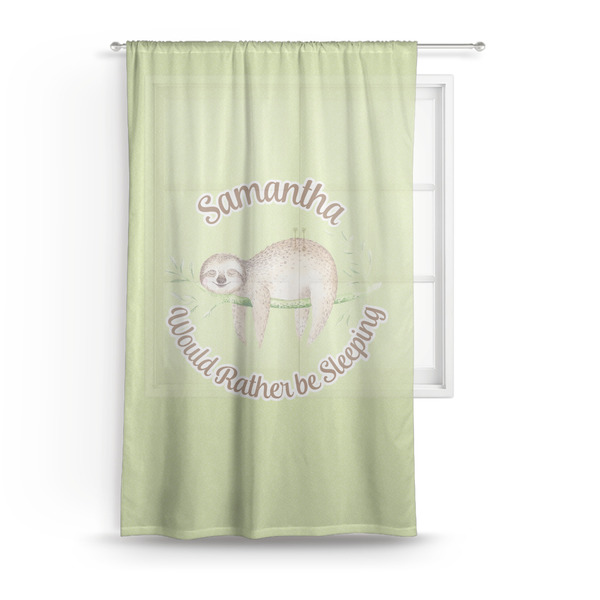Custom Sloth Sheer Curtain - 50"x84" (Personalized)