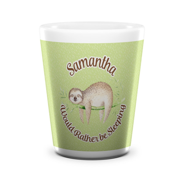 Sloth Shot Glass - White - FRONT
