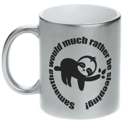 Sloth Metallic Silver Mug (Personalized)