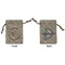 Sloth Small Burlap Gift Bag - Front and Back