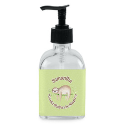 Sloth Glass Soap & Lotion Bottle - Single Bottle (Personalized)