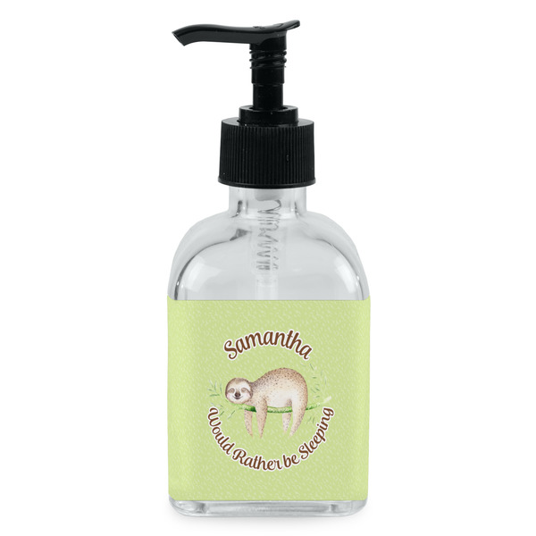 Custom Sloth Glass Soap & Lotion Bottle - Single Bottle (Personalized)