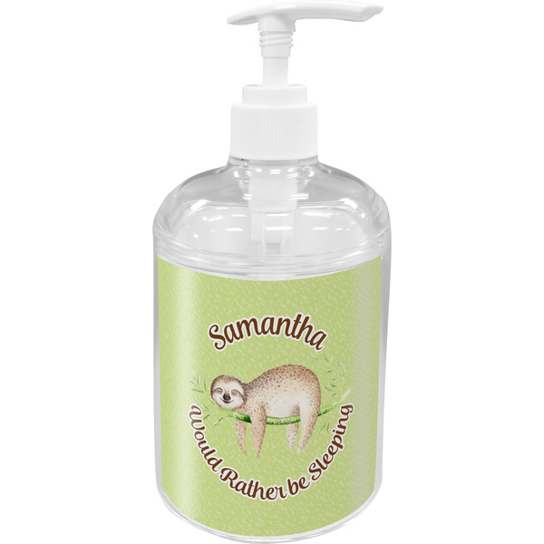 Custom Sloth Acrylic Soap & Lotion Bottle (Personalized)