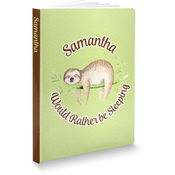 Custom Sloth Softbound Notebook - 5.75" x 8" (Personalized)