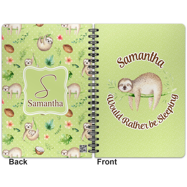 Sloth Spiral Journal 7 x 10 - Apvl