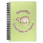 Sloth Spiral Notebook - 7x10 w/ Name or Text