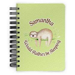 Sloth Spiral Notebook - 5x7 w/ Name or Text