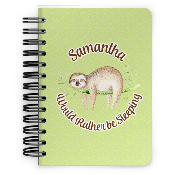 Custom Sloth Spiral Notebook - 5x7 w/ Name or Text