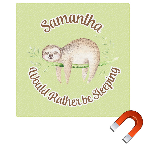Custom Sloth Square Car Magnet - 6" (Personalized)