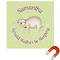 Sloth Square Car Magnet - 6" (Personalized)
