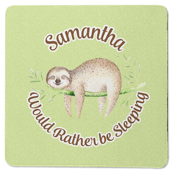 Sloth Square Coaster Rubber Back - Single