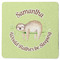 Sloth Square Rubber Backed Coaster (Personalized)