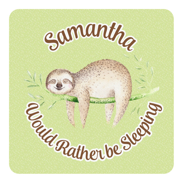 Custom Sloth Square Decal - Large (Personalized)