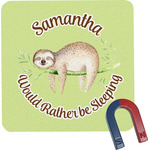 Sloth Square Fridge Magnet (Personalized)