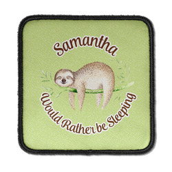 Sloth Iron On Square Patch w/ Name or Text