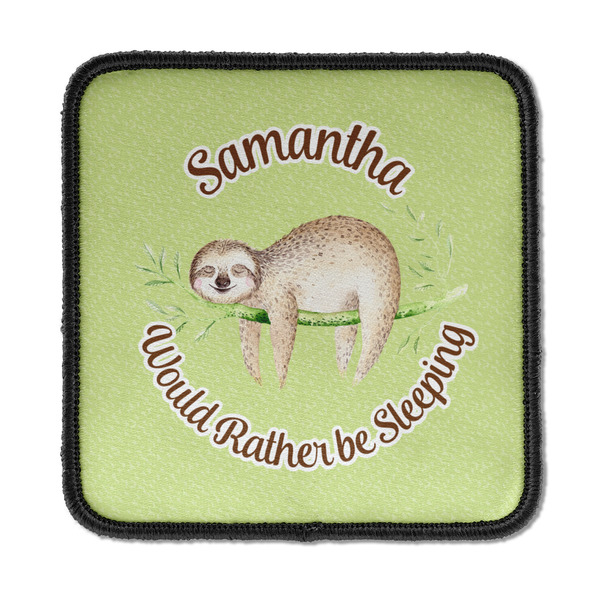 Custom Sloth Iron On Square Patch w/ Name or Text