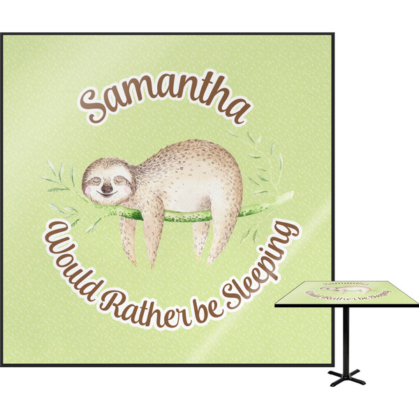 Custom Sloth Square Table Top - 30" (Personalized)