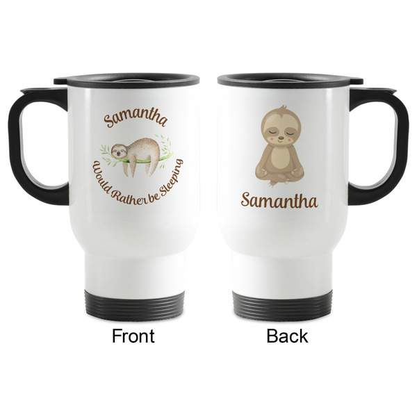 Sloth Stainless Steel Travel Mug with Handle - Apvl