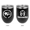 Sloth Stainless Wine Tumblers - Black - Double Sided - Approval