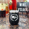 Sloth Stainless Wine Tumblers - Black - Double Sided - In Context