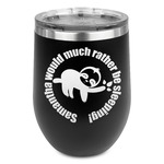 Sloth Stemless Wine Tumbler - 5 Color Choices - Stainless Steel  (Personalized)