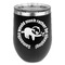 Sloth Stainless Wine Tumblers - Black - Single Sided - Front