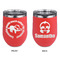 Sloth Stainless Wine Tumblers - Coral - Double Sided - Approval