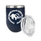 Sloth Stainless Wine Tumblers - Navy - Double Sided - Alt View