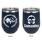 Sloth Stainless Wine Tumblers - Navy - Double Sided - Approval