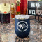 Sloth Stainless Wine Tumblers - Navy - Double Sided - In Context