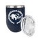 Sloth Stainless Wine Tumblers - Navy - Single Sided - Alt View