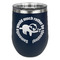 Sloth Stainless Wine Tumblers - Navy - Single Sided - Front