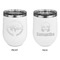 Sloth Stainless Wine Tumblers - White - Double Sided - Approval