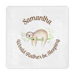Sloth Standard Decorative Napkins (Personalized)