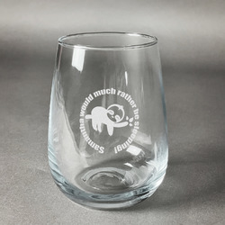 Sloth Stemless Wine Glass (Single) (Personalized)
