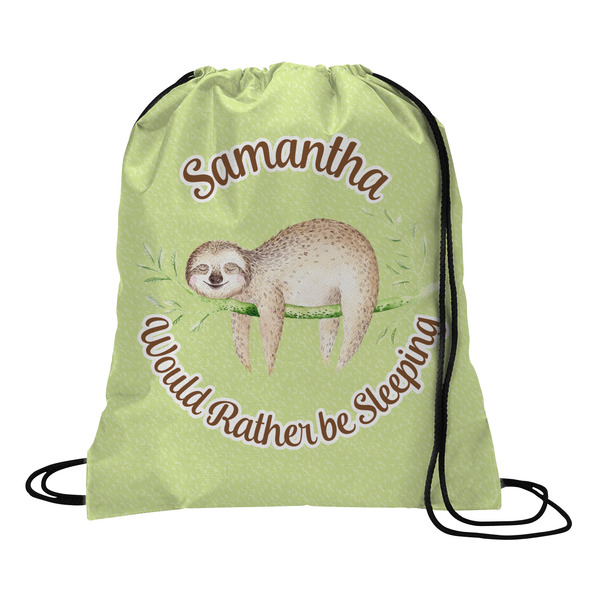 Custom Sloth Drawstring Backpack - Large (Personalized)