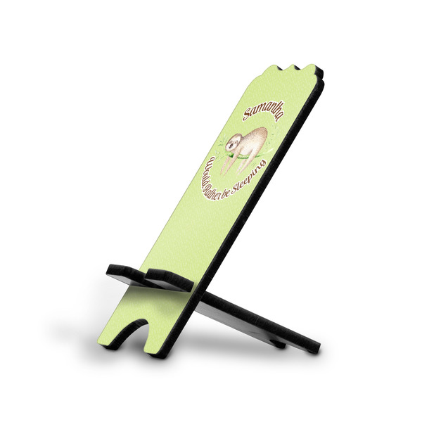 Custom Sloth Stylized Cell Phone Stand - Small w/ Name or Text