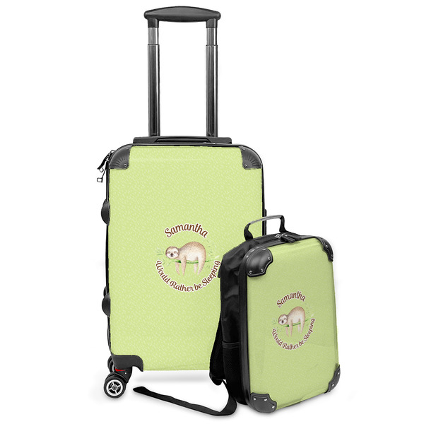 Custom Sloth Kids 2-Piece Luggage Set - Suitcase & Backpack (Personalized)