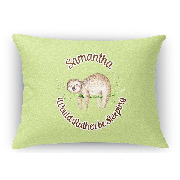 Custom Sloth Rectangular Throw Pillow Case (Personalized)