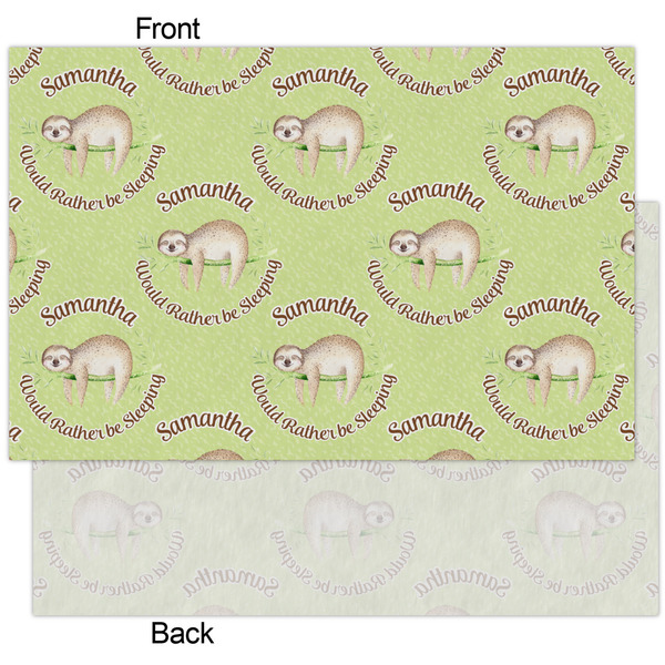 Sloth Tissue Paper - Heavyweight - XL - Front & Back