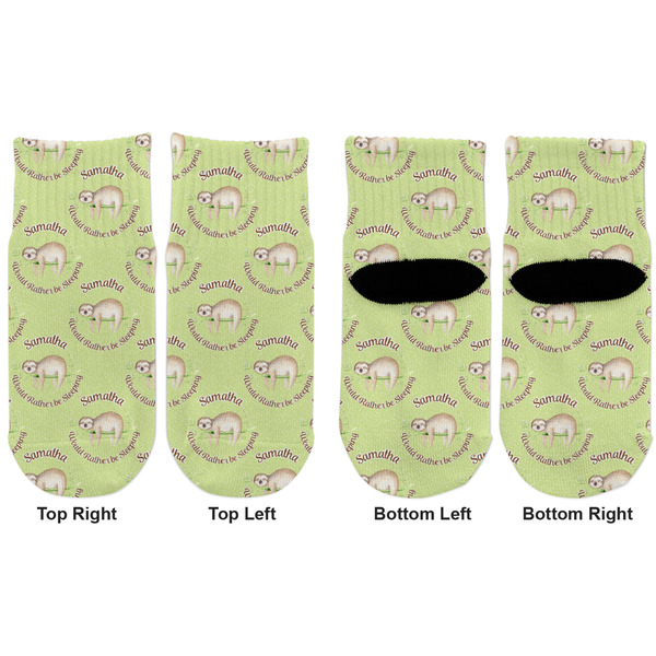 Sloth Toddler Ankle Socks - Double Pair - Front and Back - Apvl